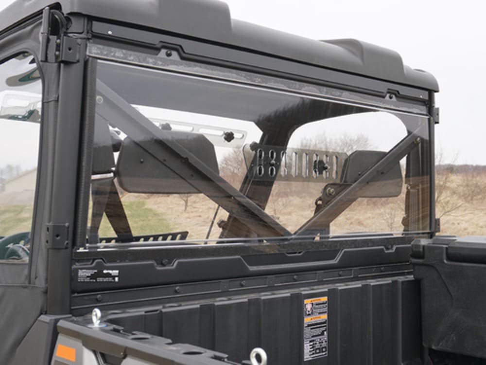 Spike Polaris Ranger Full-Size (Pro-Fit Cage) Venting Rear Windshield - Hard Coated Closeout