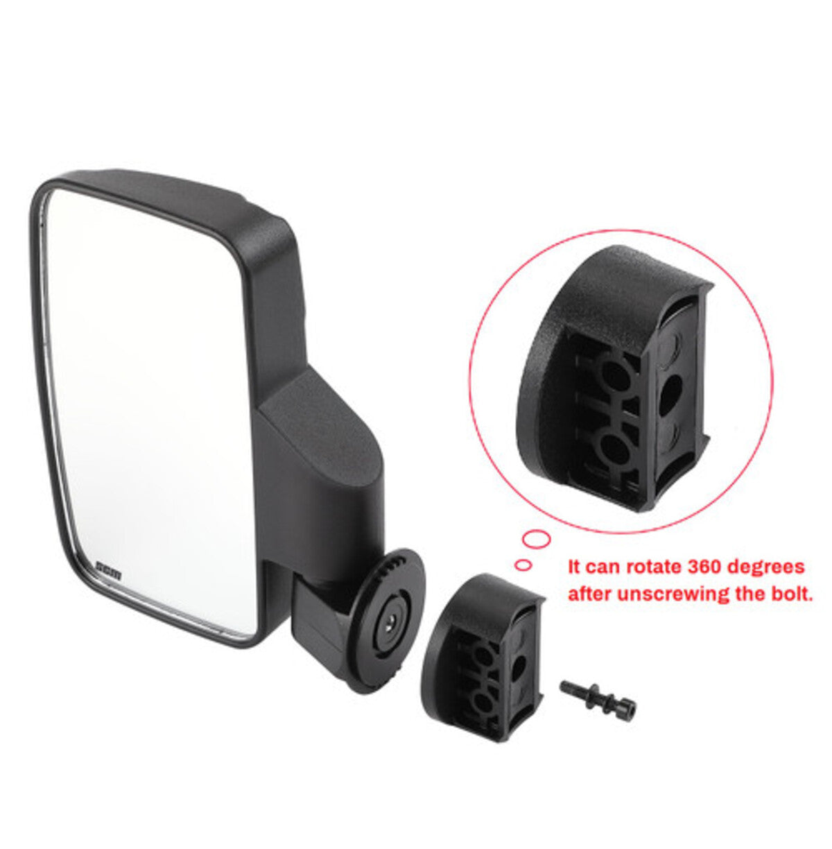 Spike Side View Mirrors 1.75"-2.00" Round Roll Cages - 1 Pair