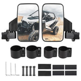 Spike Side View Mirrors 1.75"-2.00" Round Roll Cages - 1 Pair