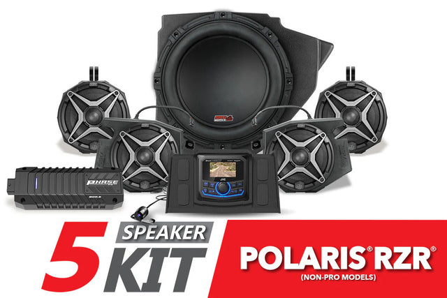 SSV Works '14-'23 Polaris RZR A-Spec 5-Speaker Plug-&-Play Kit With JVC