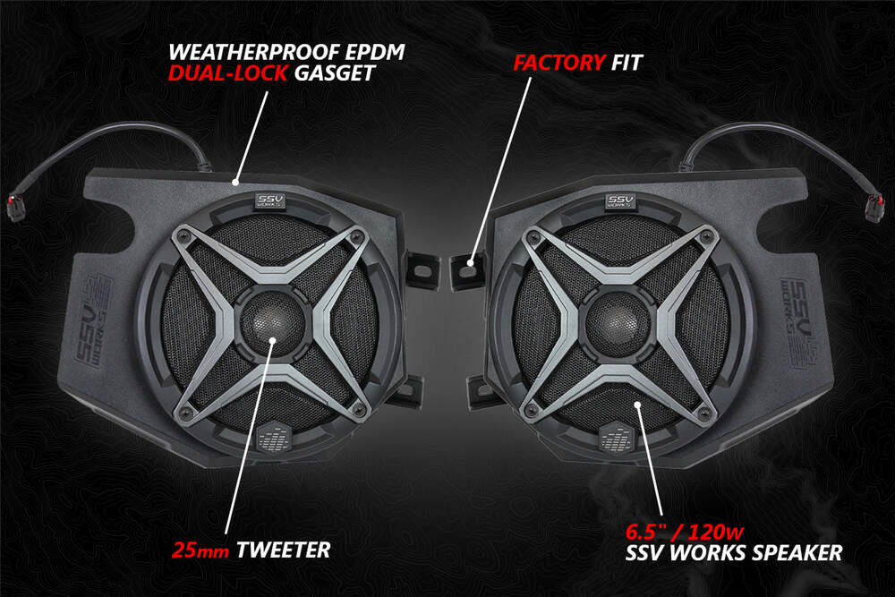 SSV Works '14-'23 Polaris RZR A-Spec 5-Speaker Plug-&-Play Kit With JVC