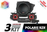 SSV Works '14-'23 Polaris RZR V-Spec 3-Speaker Plug-&-Play Kit For Ride Command