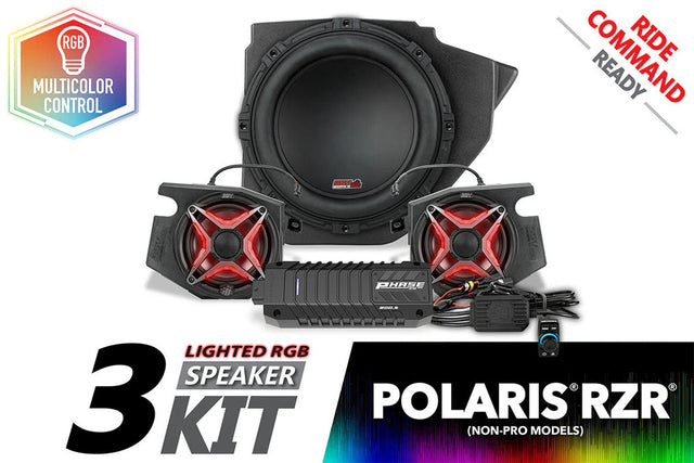 SSV Works '14-'23 Polaris RZR V-Spec 3-Speaker Plug-&-Play Kit For Ride Command