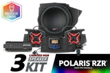 SSV Works '14-'23 Polaris RZR V-Spec 3-Speaker Plug-&-Play Kit w/JVC