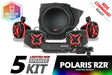 SSV Works '14-'23 Polaris RZR V-Spec 5-Speaker Plug-&-Play Kit For Ride Command