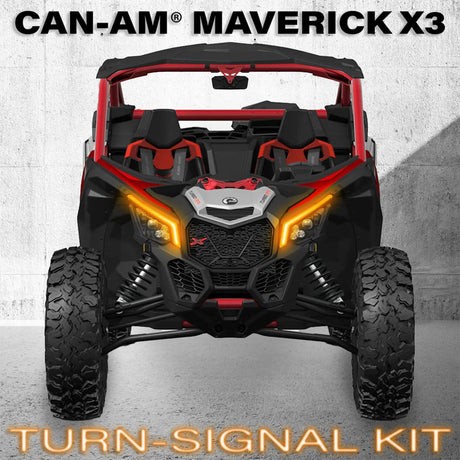 SSV Works '17-'26 Can-Am Maverick X3 Sequential Front Fang Lights w/Taillight Integration Plug-&-Play Turn-Signal Kit