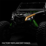 SSV Works '17-'26 Can-Am Maverick X3 Sequential Front Fang Lights w/Taillight Integration Plug-&-Play Turn-Signal Kit