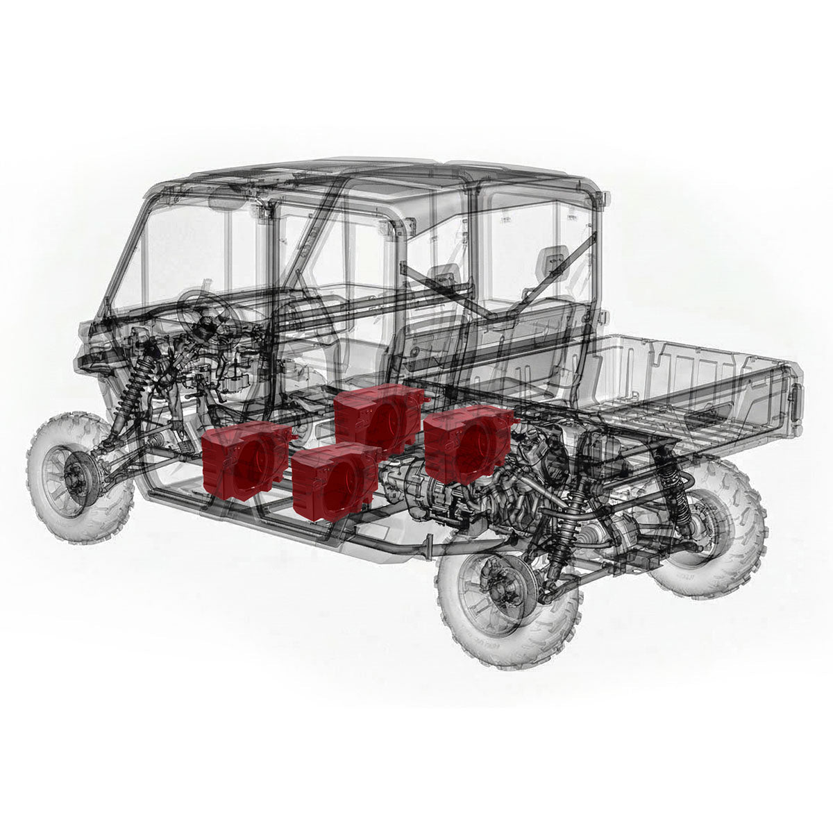 SSV Works '18-'26 Can-Am Defender HD10 Front/Rear Both Side Under-Seat