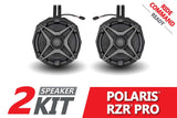 SSV Works '20-'24 Polaris RZR Pro 6.5in Cage-Mount Plug-&-Play Speaker-Pods for Ride Command