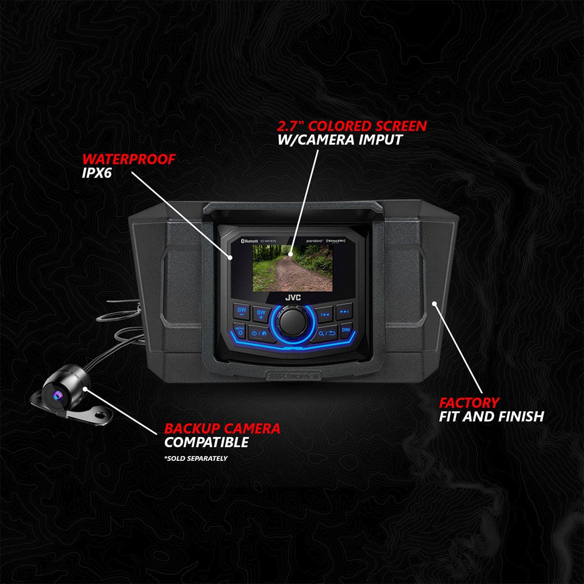 SSV Works '20-'24 Polaris RZR PRO Series Phase-1 A-Spec 2-Speaker 200 Watt System w/JVC