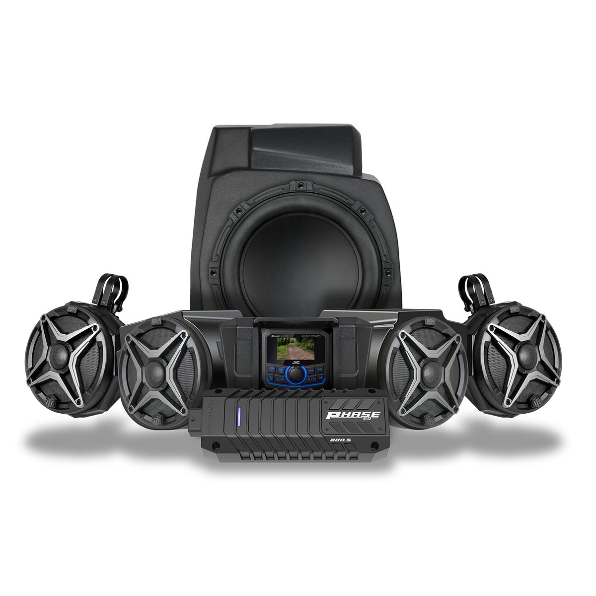 SSV Works '20-'24 Polaris RZR PRO Series Phase-4 A-Spec 5-Speaker 800 Watt System w/JVC