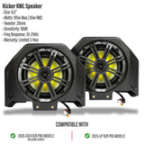 SSV Works '20-'26 Polaris RZR Turbo R Front 6.5" Rear Hump Speaker Pods