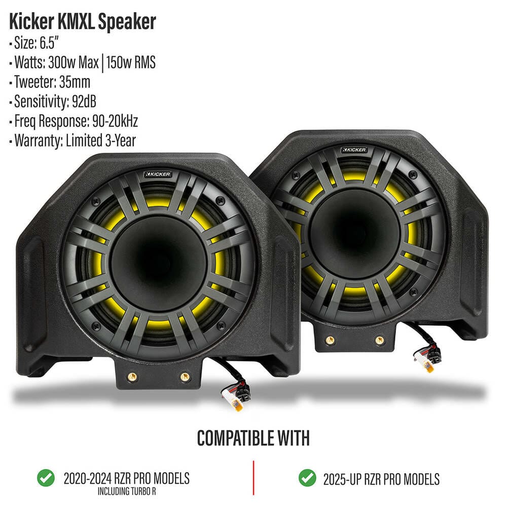 SSV Works '20-'26 Polaris RZR Turbo R Front 6.5" Rear Hump Speaker Pods