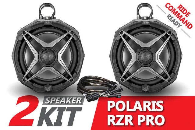 SSV Works '21-'24 Polaris RZR Pro 8" Cage-Mounted Speaker Pods for Ride-Command