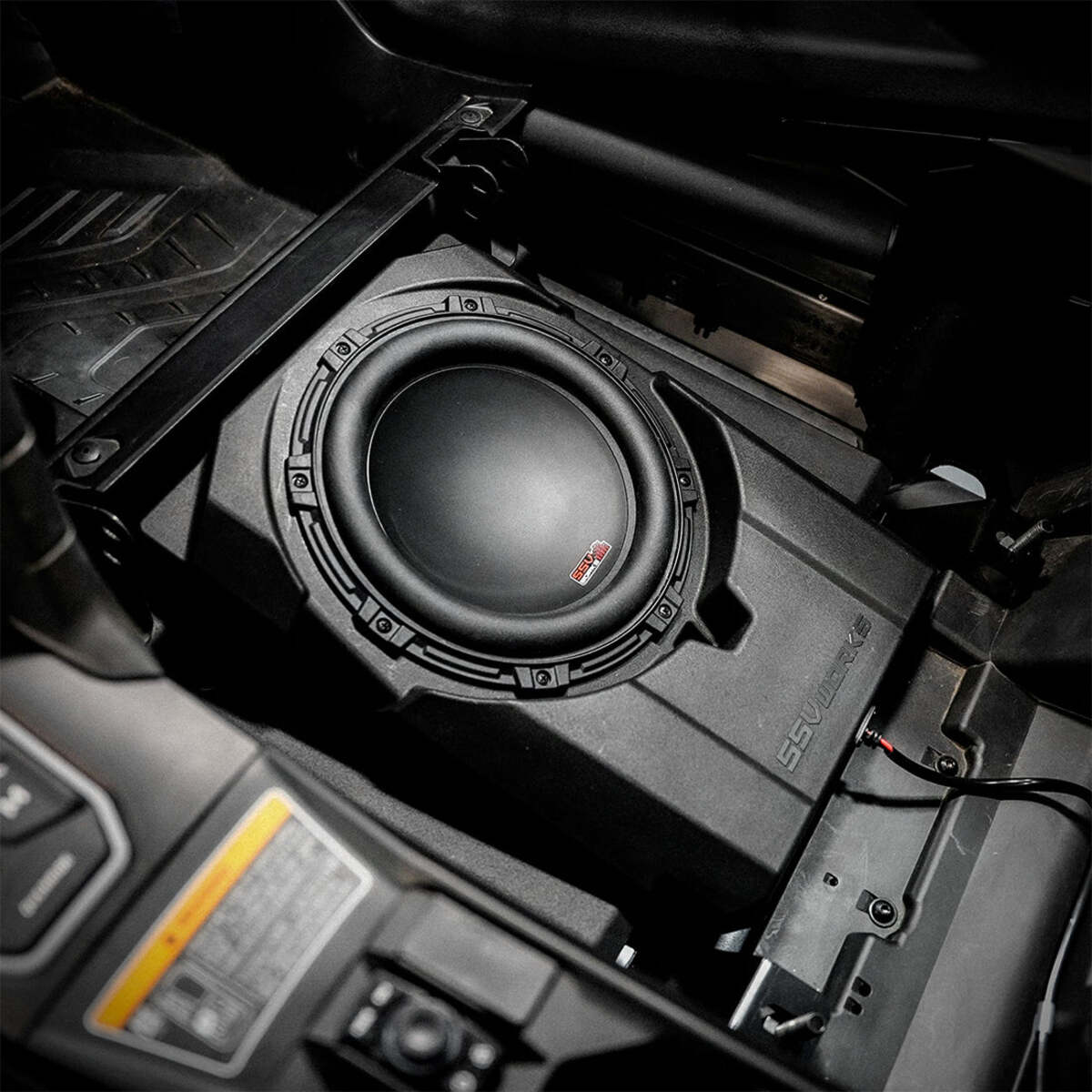 SSV Works '24-'26 Can-Am Maverick R Max Front-Seat 10" Subwoofer Enclosure