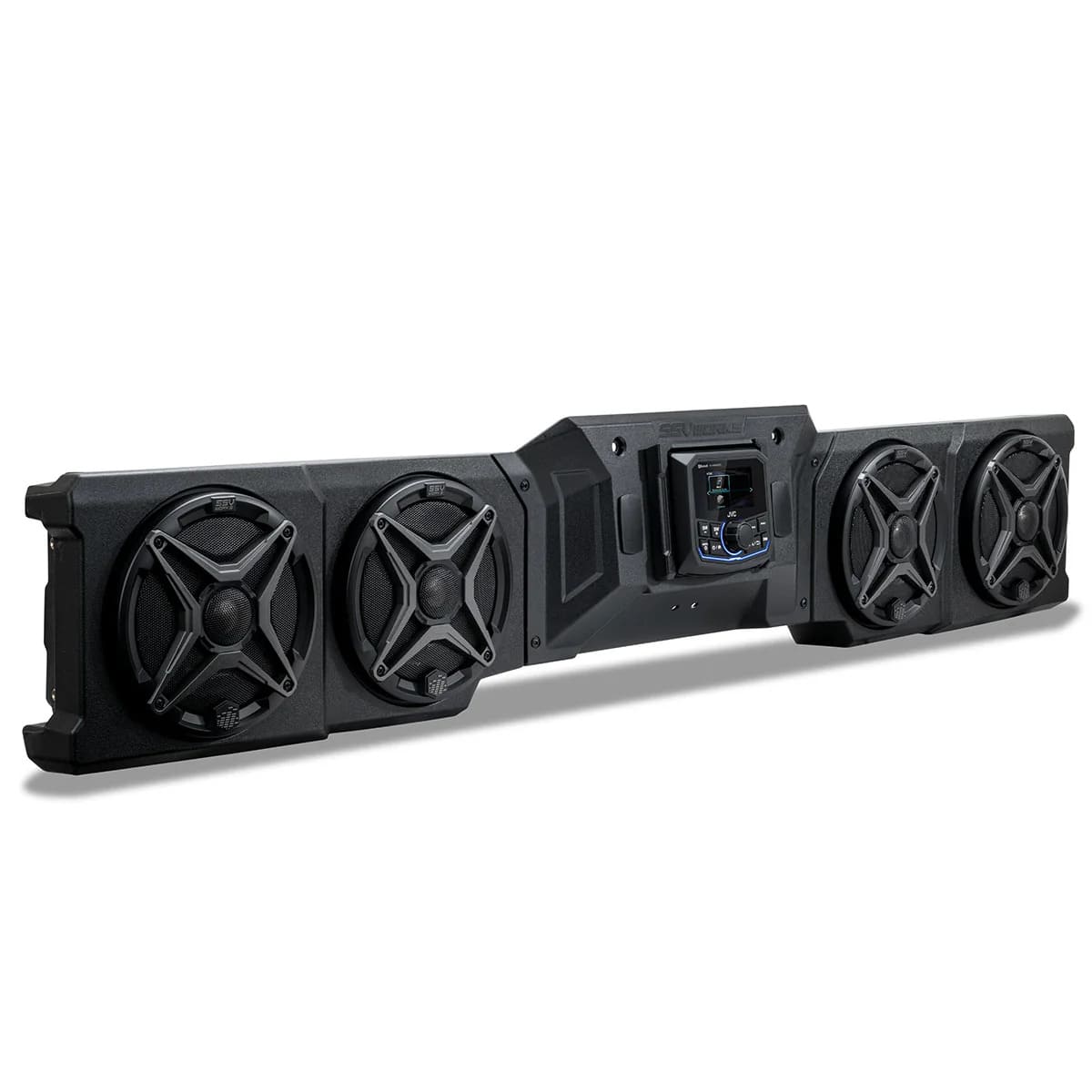 SSV Works Can-Am Defender HD10/HD11 JVC MR305 Bluetooth Plug-&-Play Overhead 4-Speaker Sound Bar