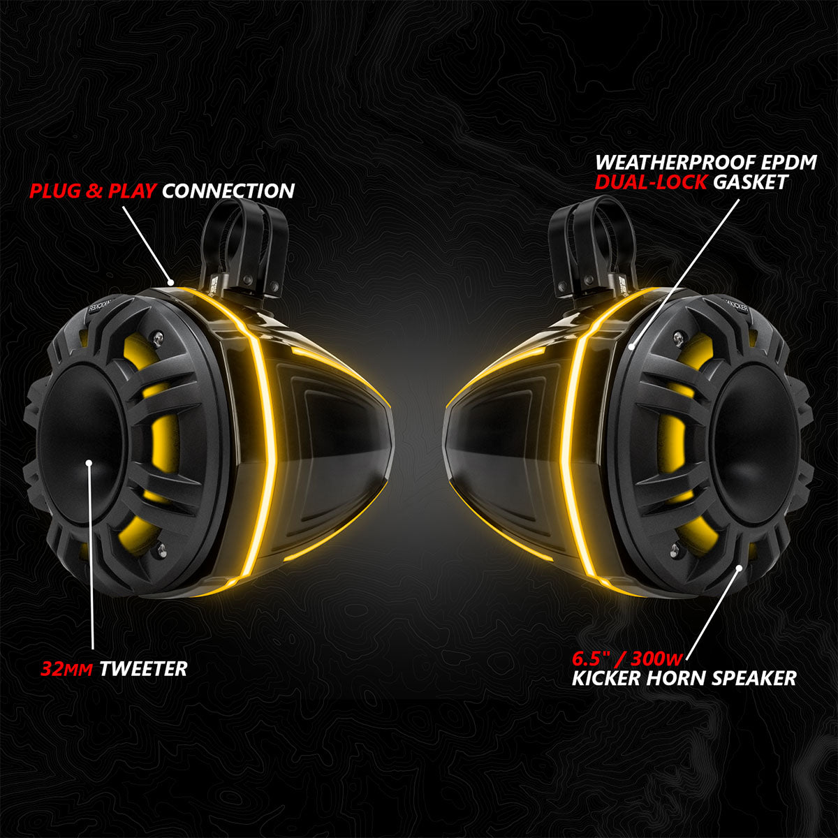 SSV Works '24-'25 Can-Am Maverick R Phase-6 K-Spec 1650watt 6-Speaker