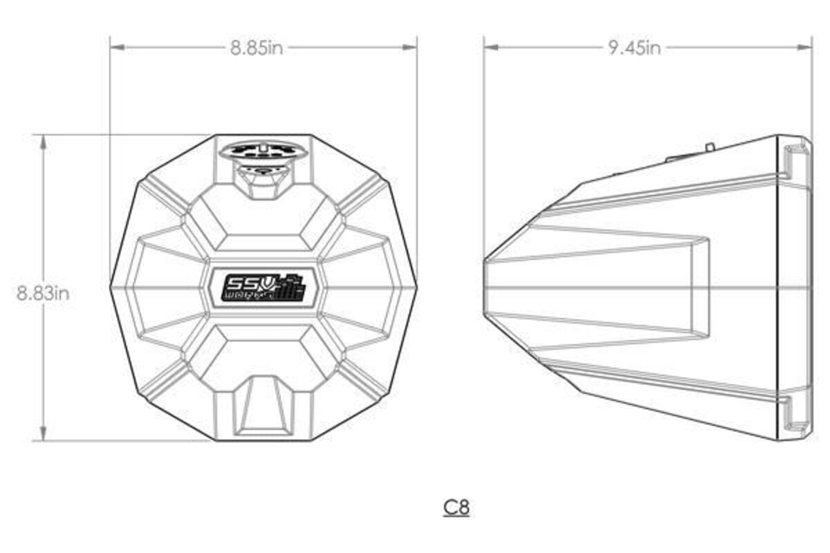 SSV Works Universal 8" Cage-Mount Speaker-Pods