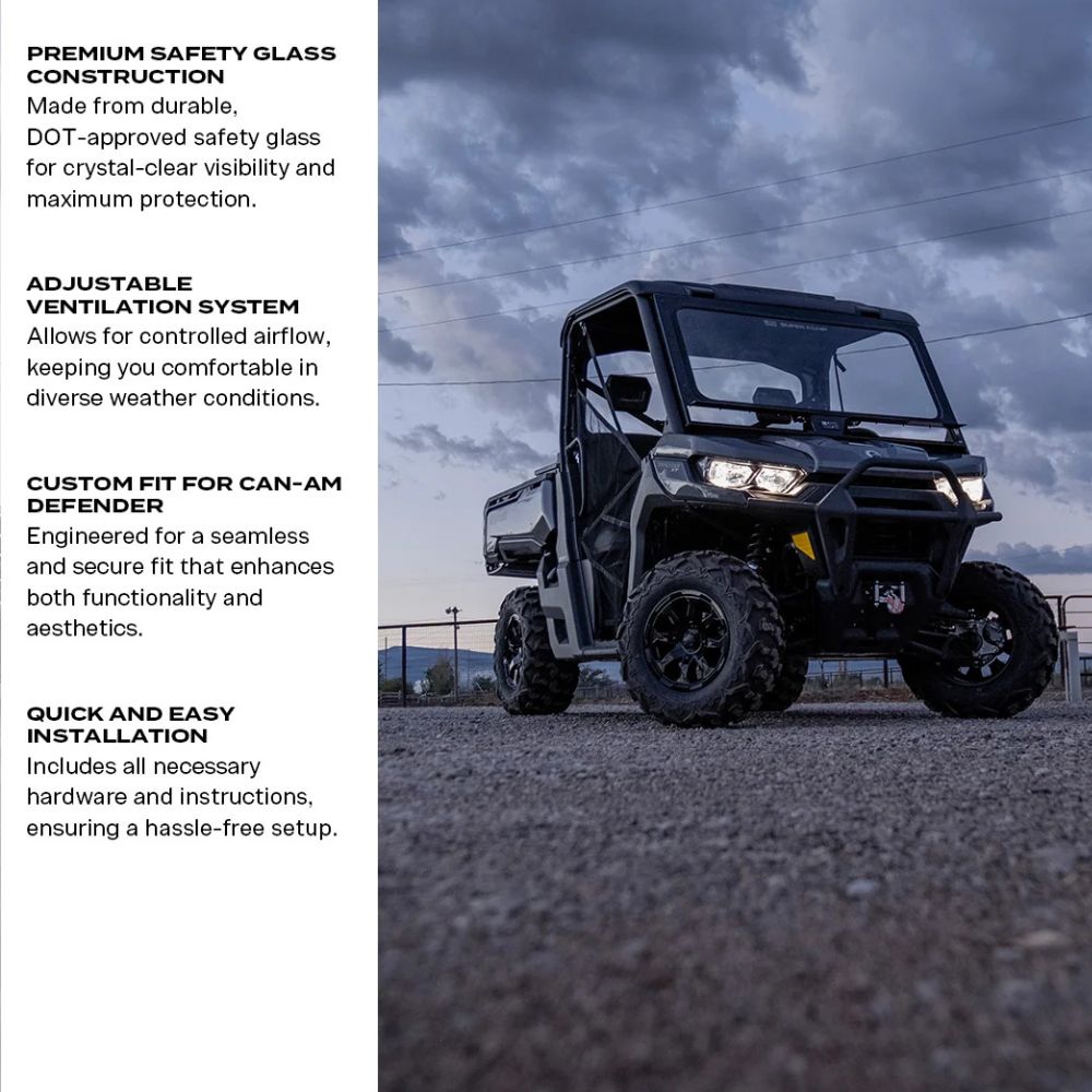 Super Comp '20-'25 Can-Am Defender Front Windshield
