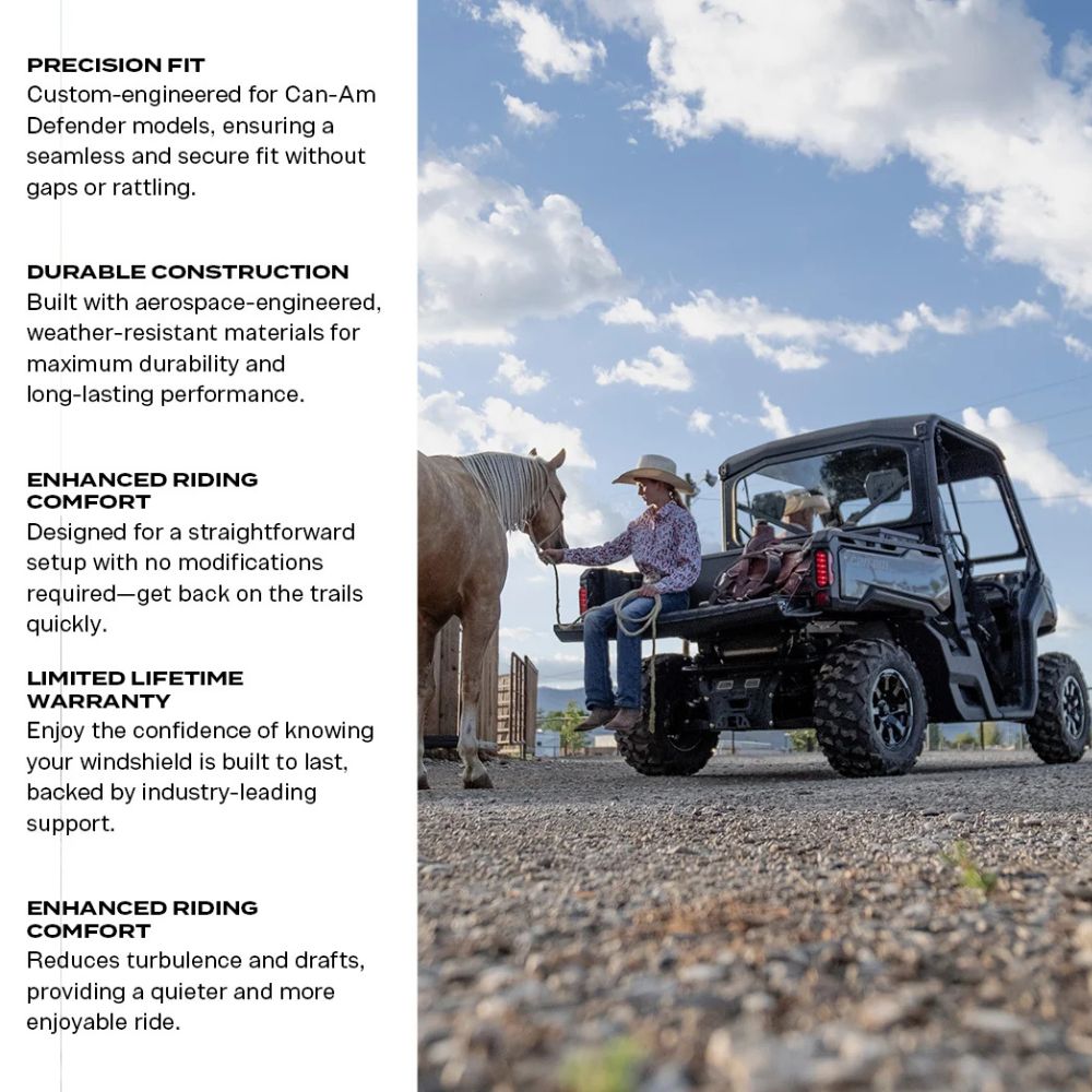 Super Comp '20-'25 Can-Am Defender Tinted Rear Windshield