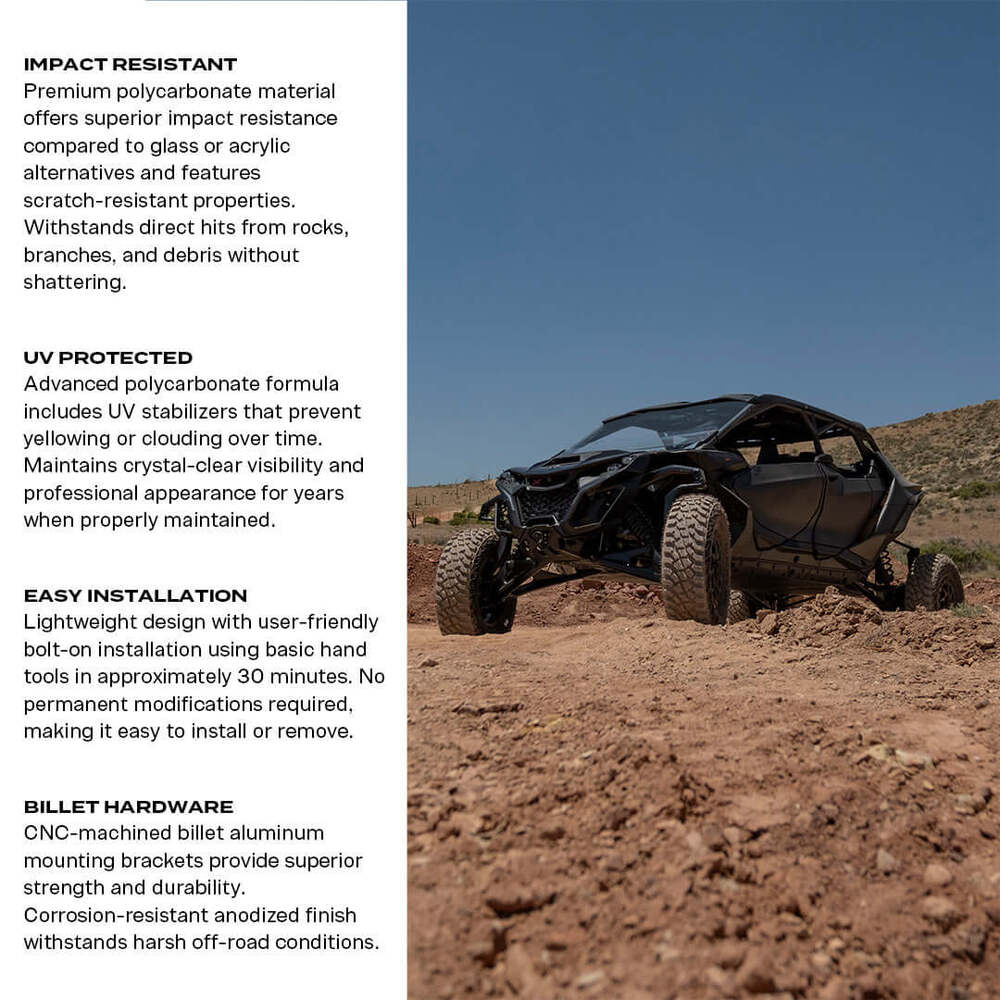 Super Comp Can-Am Maverick R Polycarbonate Full Front Windshield