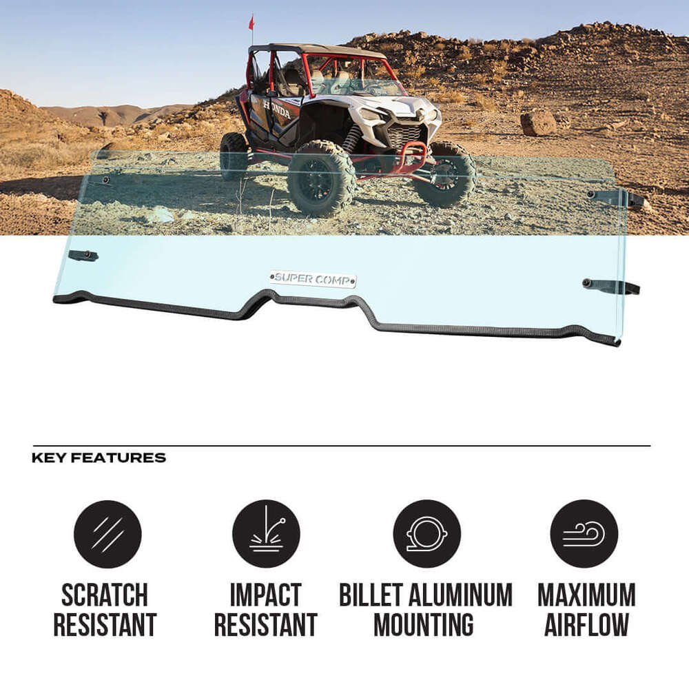 Super Comp Honda Talon Polycarbonate Half Front Windshield