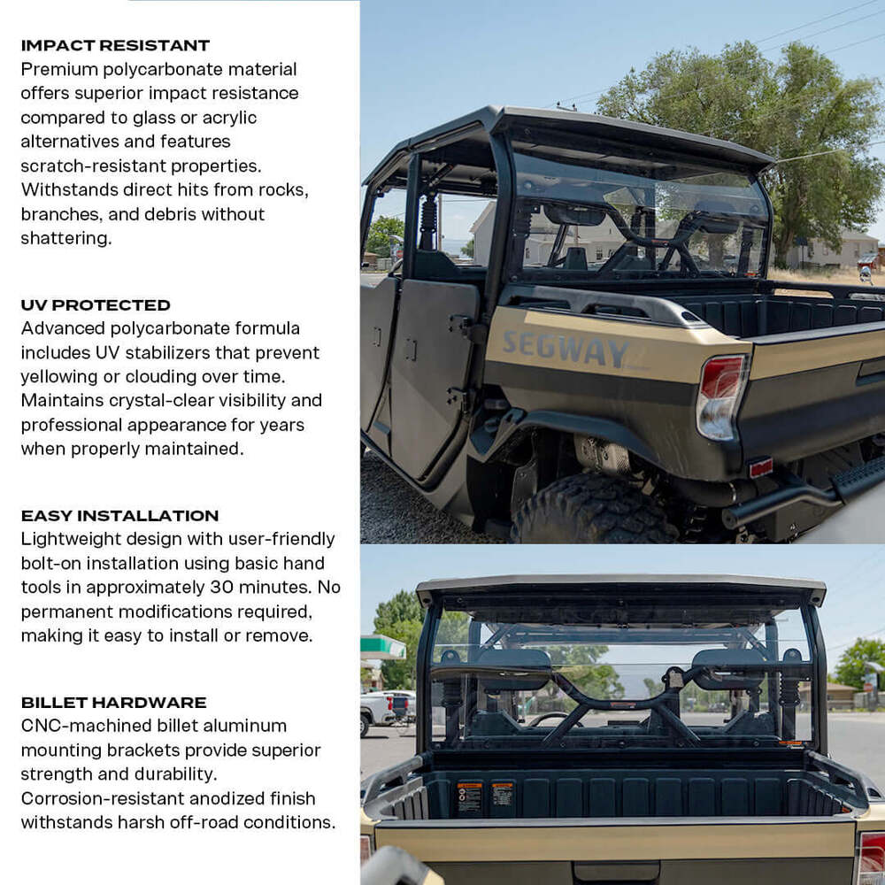 Super Comp Segway UT10 Polycarbonate Full Rear Windshield