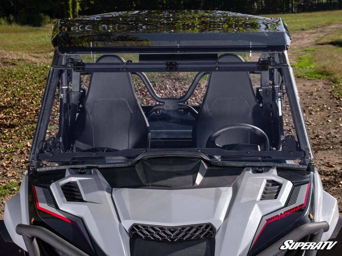 SuperATV 18+ Yamaha Wolverine X4 850 Scratch Resistant Flip Windshield