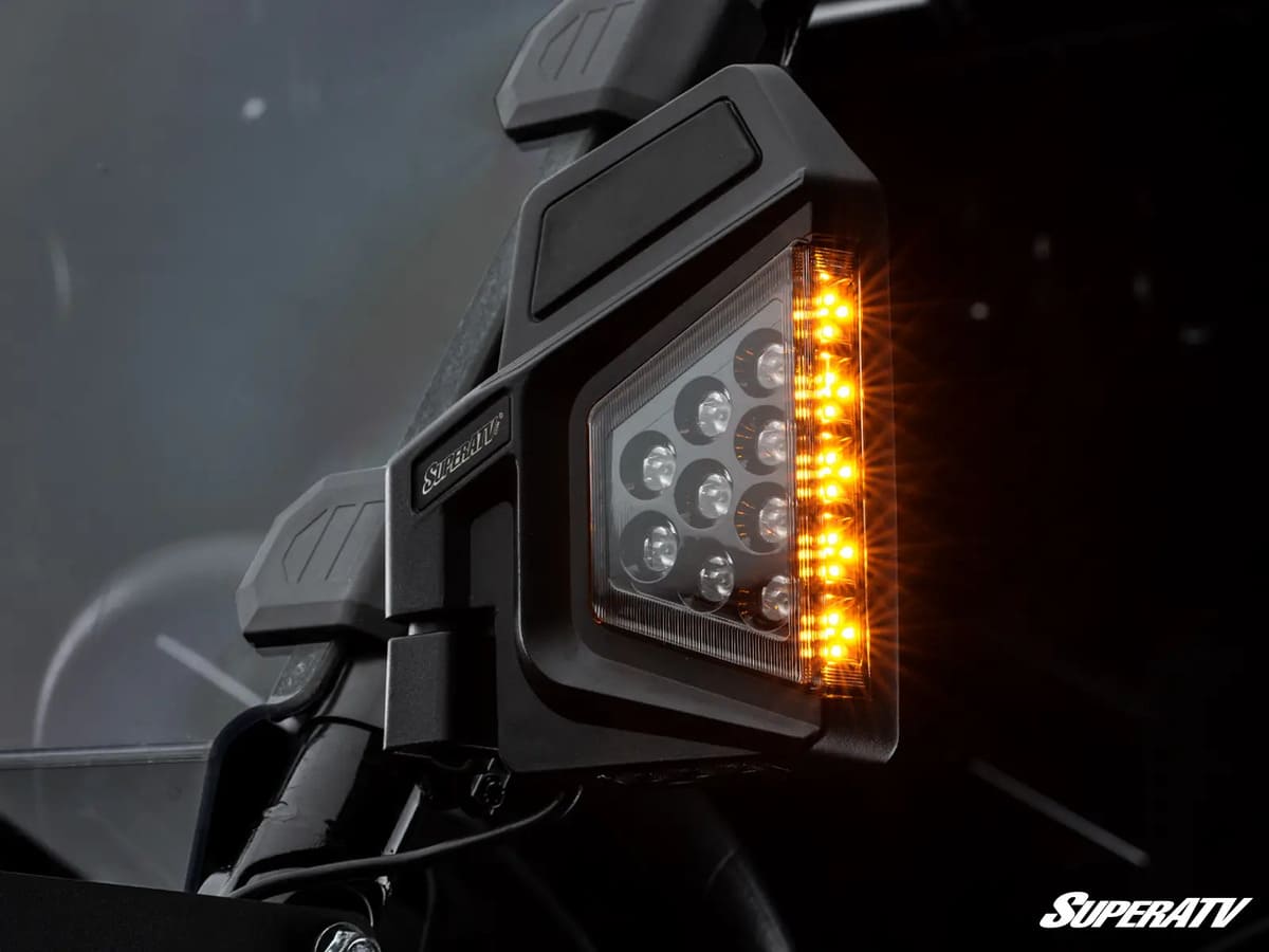 SuperATV '19+ Tracker XTR 1000 Dual Section Led Side View Mirrors