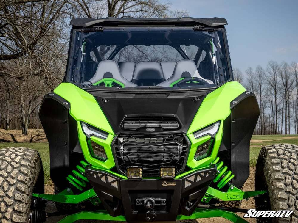 SuperATV '26+ Kawasaki Teryx4 H2 Scratch-Resistant Flip Windshield