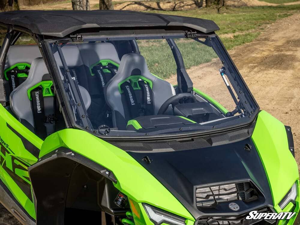 SuperATV '26+ Kawasaki Teryx4 H2 Scratch-Resistant Flip Windshield
