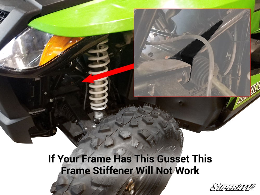 SuperATV Arctic Cat Wildcat Trail Frame Stiffener / Gusset Kit