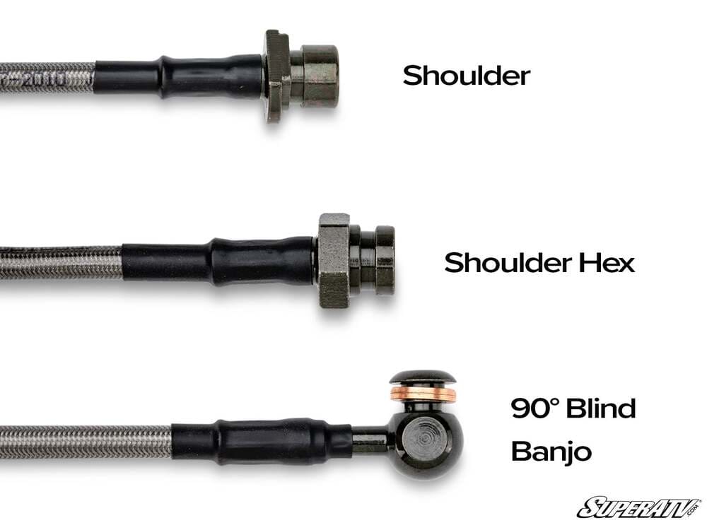 SuperATV Braided Brake Lines w/ Fittings