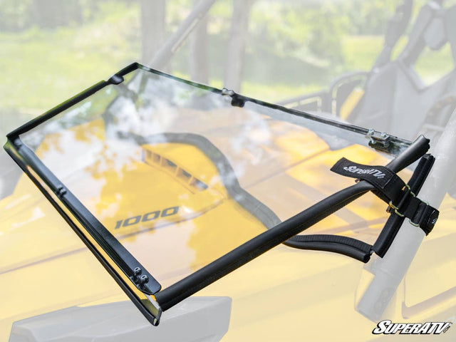 SuperATV Can-Am Commander Scratch Resistant Flip Down Windshield