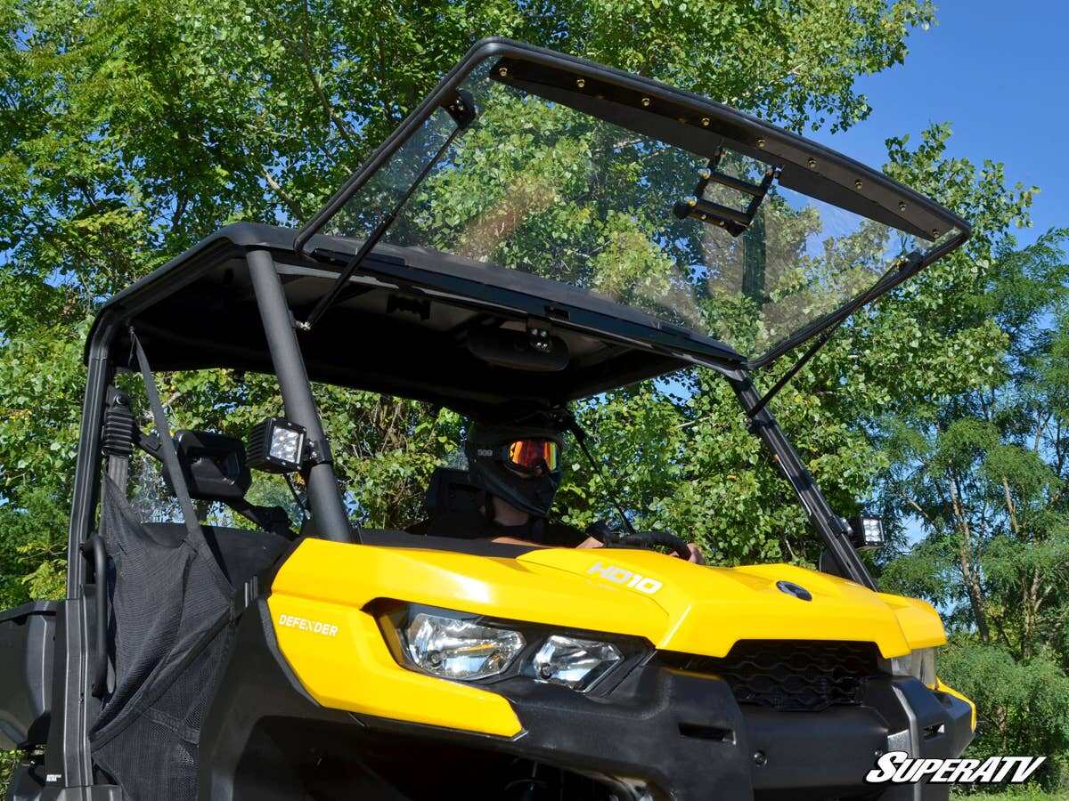 SuperATV Can-Am Defender Scratch Resistant Flip Windshield