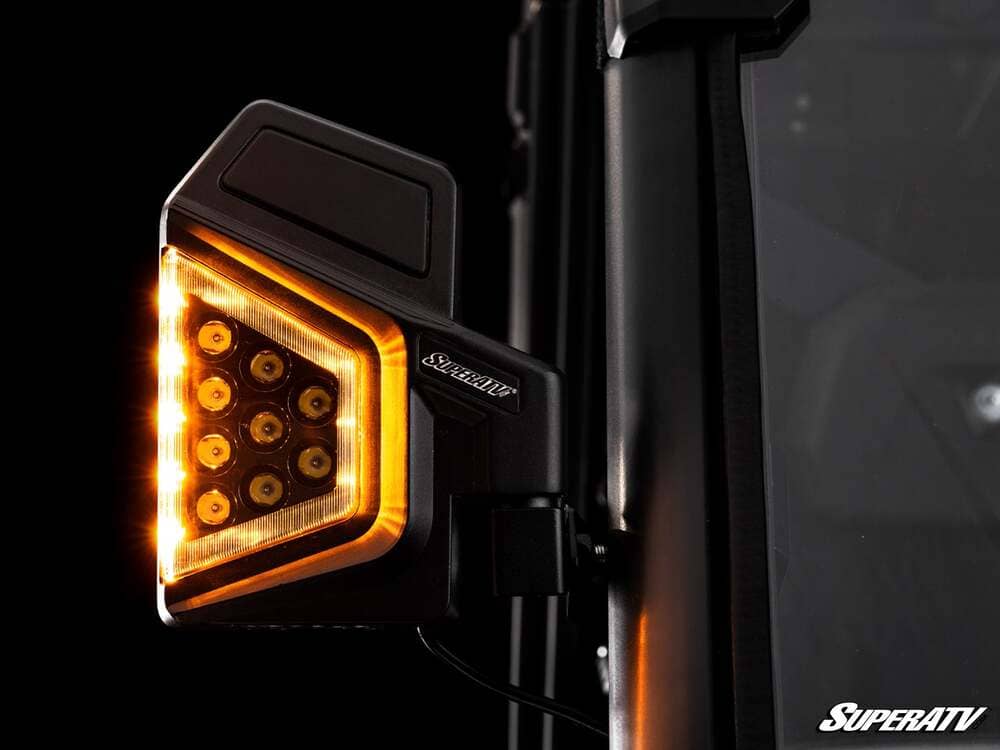 SuperATV Can-Am Dual Section LED Side View Mirrors