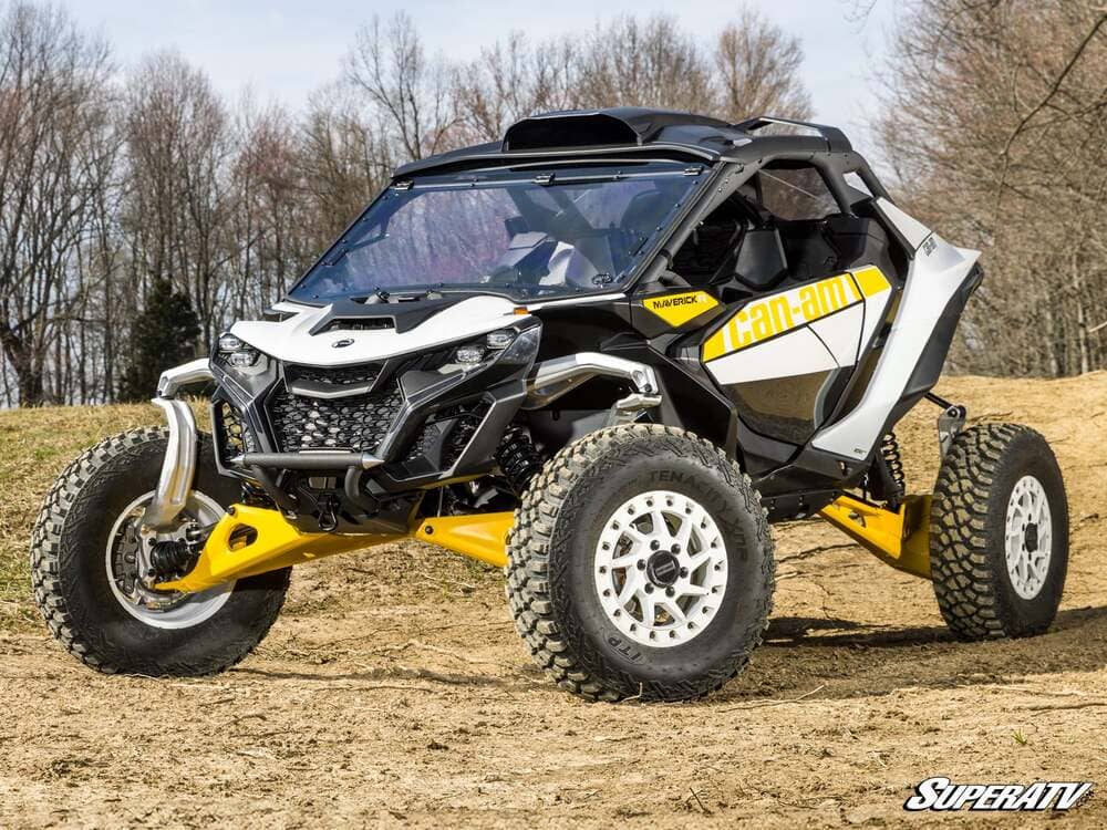 SuperATV Can-Am Maverick R Scratch-Resistant Flip Windshield