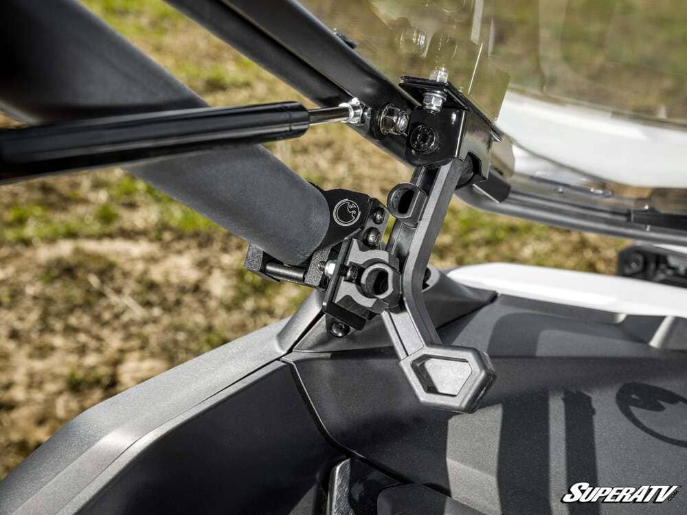 SuperATV Can-Am Maverick R Scratch-Resistant Flip Windshield