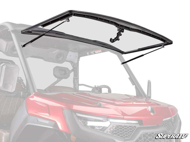 SuperATV CF Moto UForce U10 Pro Scratch-Resistant Flip Windshield