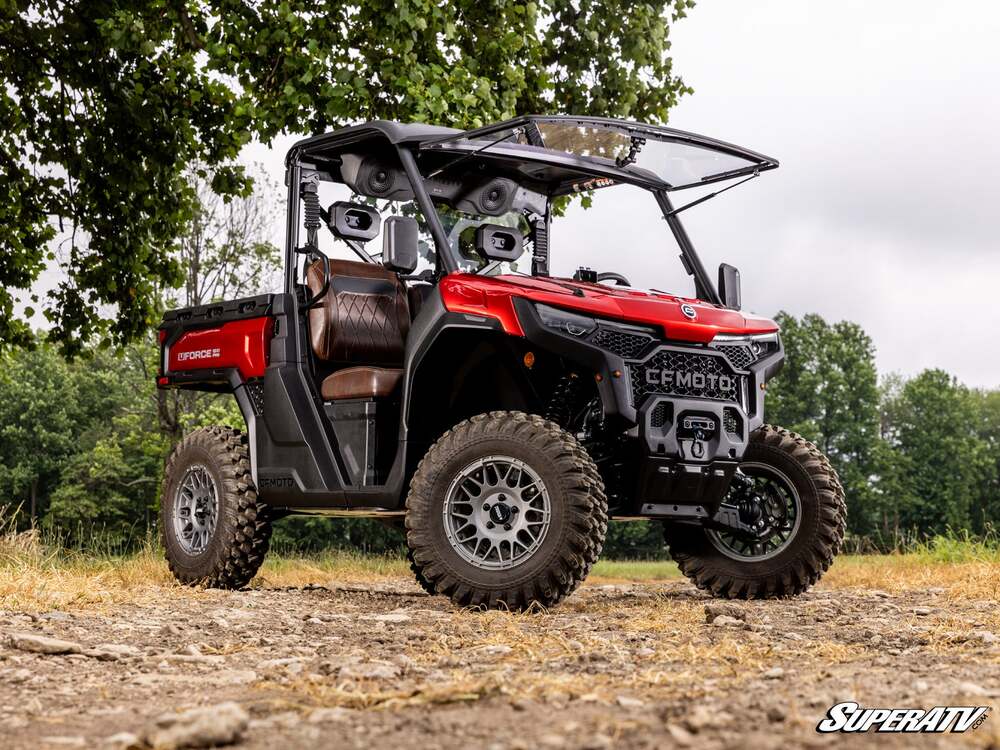 SuperATV CF Moto UForce U10 Pro Scratch-Resistant Flip Windshield