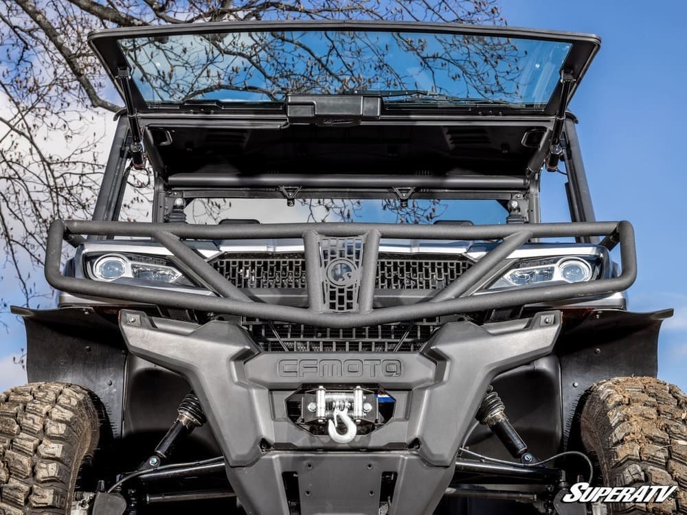 SuperATV CFMoto UForce 1000 MaxDrive Power Flip Glass Windshield