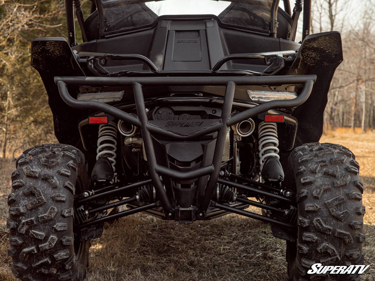 SuperATV Front Bumper For CFMOTO ZForce 950 – Black Steel FBG-CF-ZF950-02