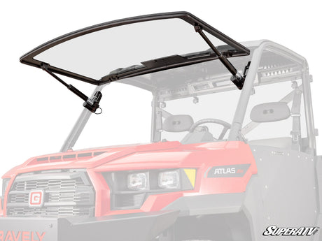 SuperATV Gravely Atlas JSV MaxDrive Power Flip Glass Windshield