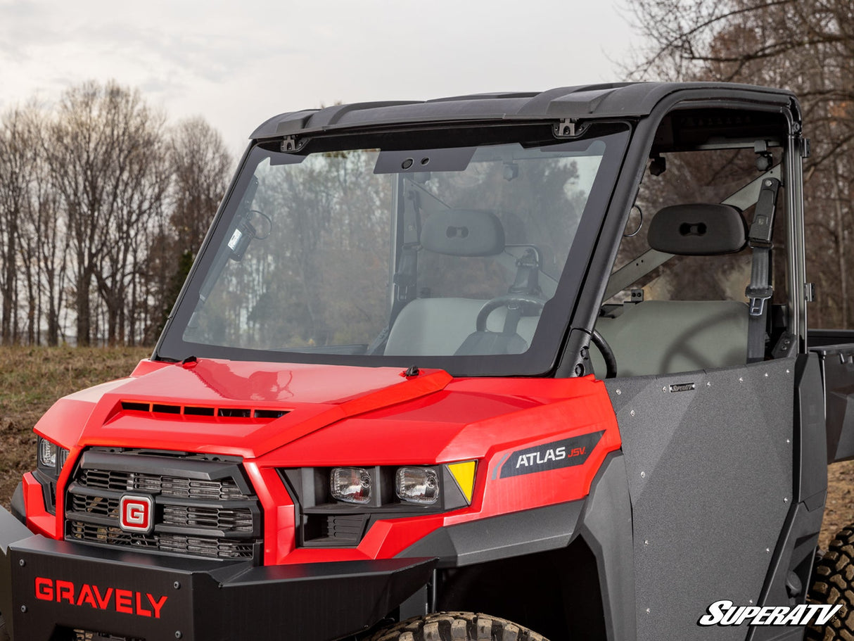 SuperATV Gravely Atlas JSV MaxDrive Power Flip Glass Windshield