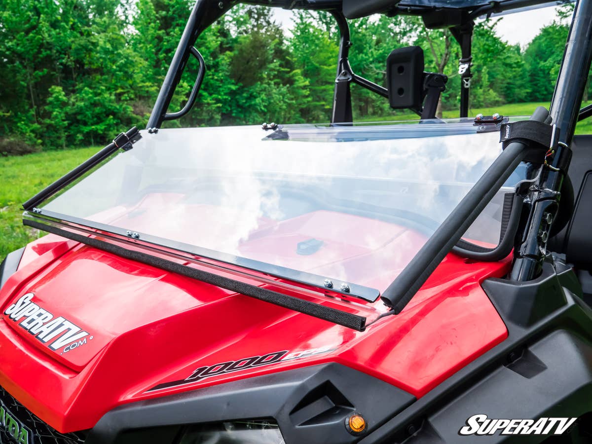 SuperATV Honda Pioneer 1000/1000-5 Scratch Resistant Flip Down Windshield