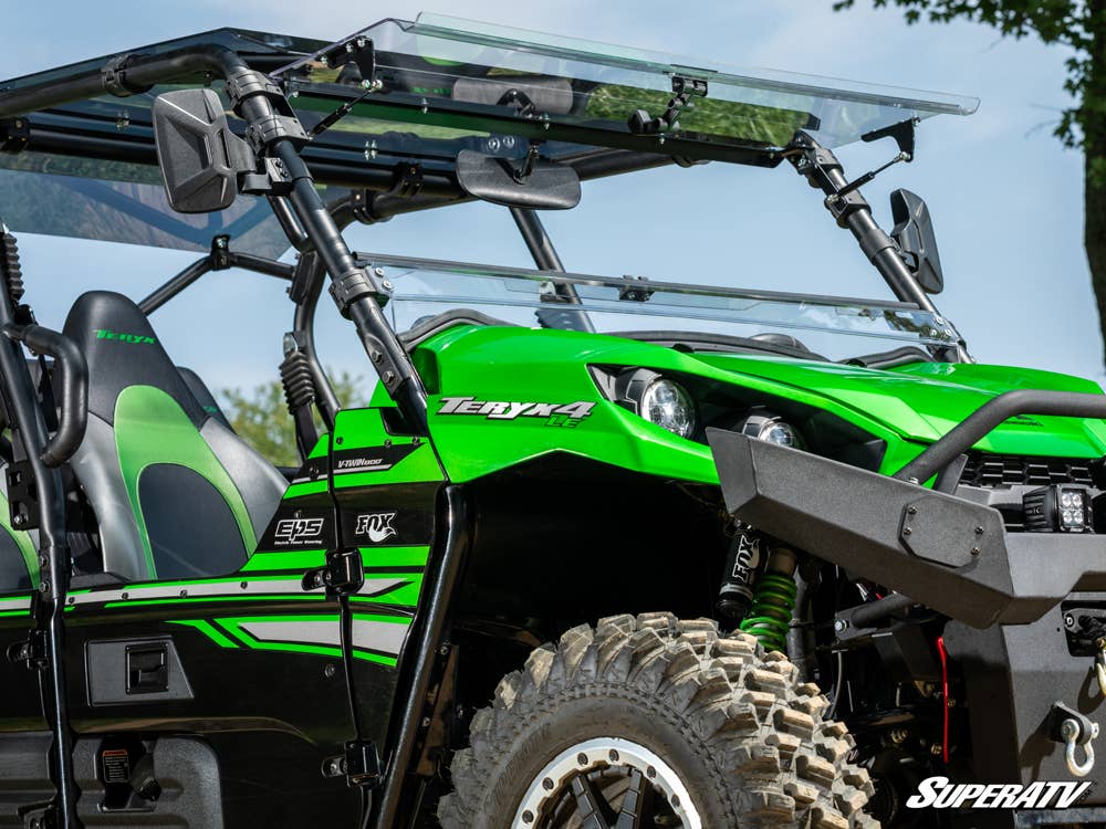 SuperATV Kawasaki Teryx S Scratch Resistant Flip Windshield