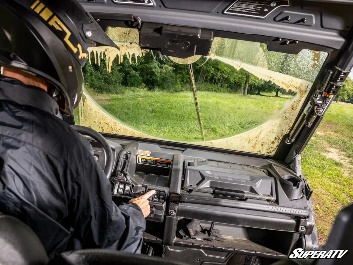 SuperATV MaxDrive Power UTV Windshield Flip Glass Electric Wiper Kit