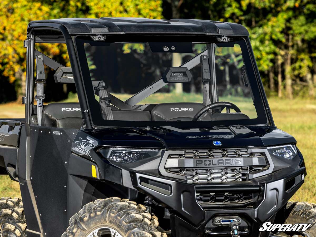 SuperATV Polaris Ranger 1000 MaxDrive Power Flip Glass Windshield