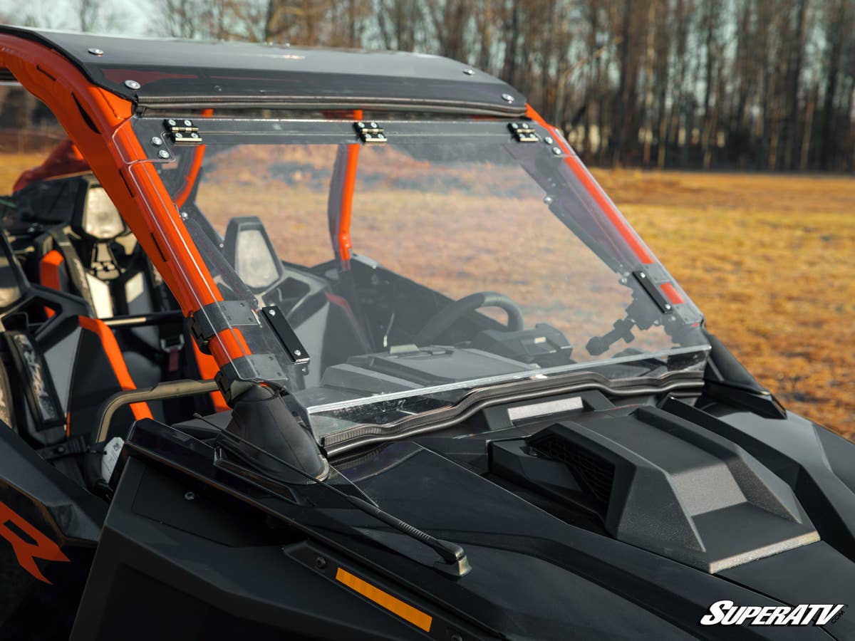 SuperATV Polaris RZR Pro R Scratch-Resistant Flip Windshield