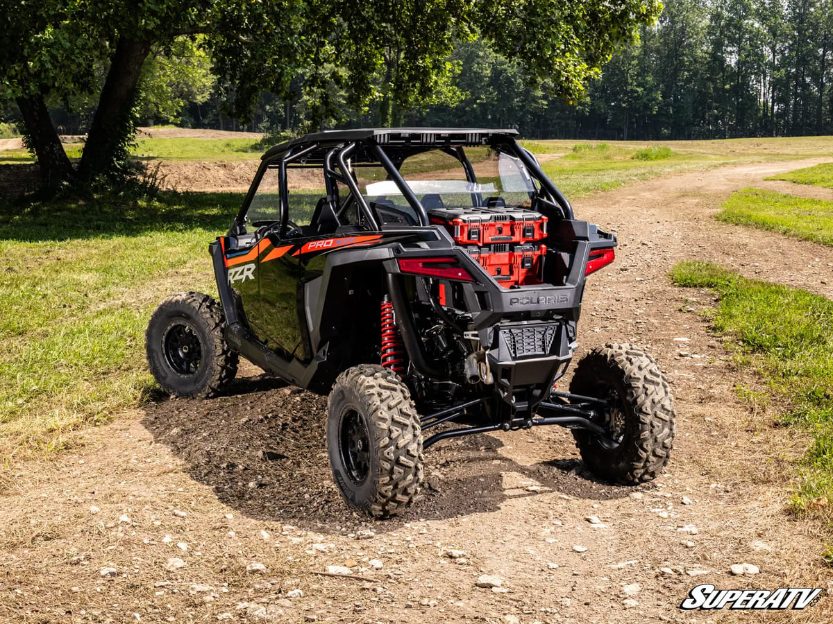 SuperATV Polaris RZR Turbo R Milwaukee Compatible Bed Mount